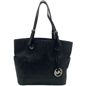 Michael Kors Signature Black PVC Logo Tote Bag